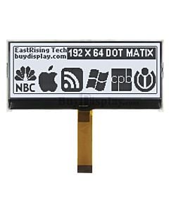 4 inch Low Cost White 192x64 Graphic COG LCD Display ST7525 SPI