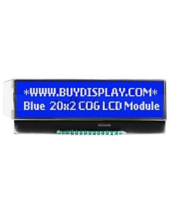 Blue 20x2 COG Character LCD Display NT7605 Controller Pin Header Connection