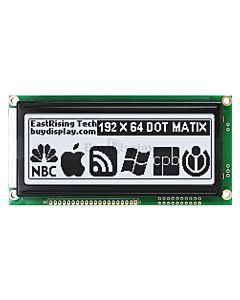Low-Cost 19264 192x64 Graphic LCD Display Module White Black Color