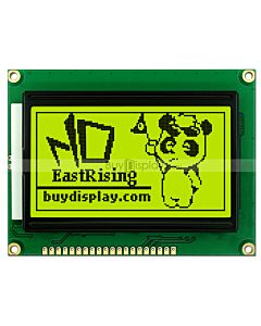 GLCD 128x64 ST7920 Serial Parallel Graphic LCD Module,Black on YG