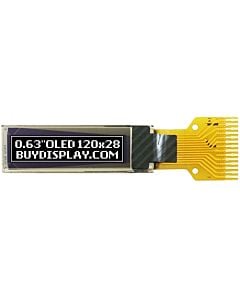 I2C 0.63 inch Ultra Thin OLED Display Screen 120x28 SSD1312 14pins