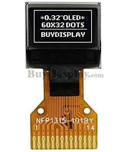 I2C White 0.32 inch OLED Display Panel 60x32 Pixels