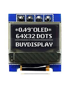 I2C White 0.49 inch OLED Display Module 64x32 Arduino,Raspberry Pi