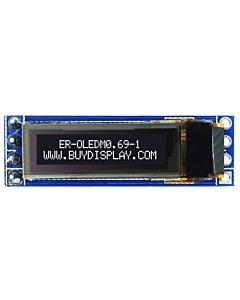 I2C White 0.69 inch OLED Display Module 96x16 Arduino,Raspberry Pi