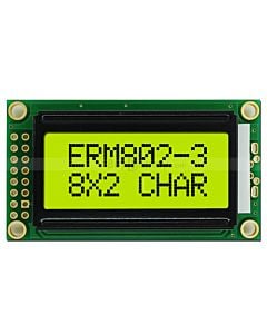 LCD Module 8x2 Characters Display with Black Bezel,Black on YG