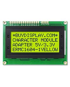 Low-Cost Yellow Black 1604 16x4 Charcter LCD Display Module