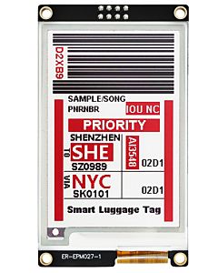 Sunlight Readable Serial SPI 2.9 inch Color E-Ink Display Module 128x296