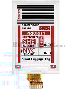 Red 2.7 inch e-Ink Display Panel 176x264