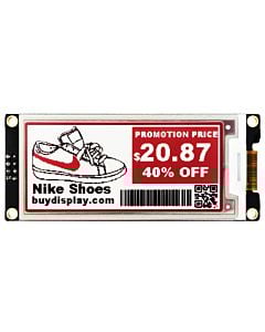 Sunlight Readable Serial SPI 2.9 inch Color E-Ink Display Module 128x296
