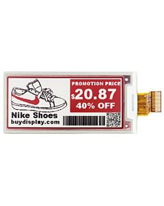 Red 2.9 inch e-Paper Display Panel 296x128