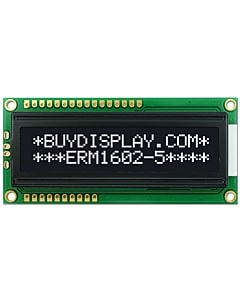 Serial 16x2 Character LCD Module 3.3V/5V Power White Text on Black