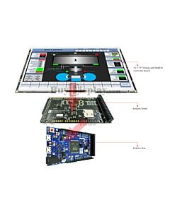 Serial SPI Arduino 10.1 inch TFT LCD Touch Shield RA8876 for Mega Due Uno