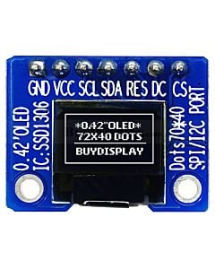 I2C White 0.42 inch OLED Display Module 72x40 Arduino,Raspberry Pi