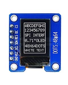 Serial SPI White 0.71 inch Arduino,Raspberry Pi OLED Display 48x64