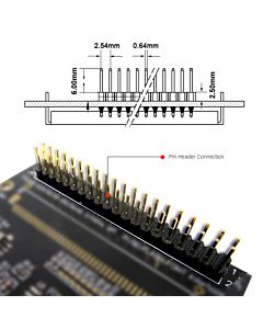 SMT/SMD 2x20 40 Pins Male Double Rows Straight 2.54mm Pitch Pin Header