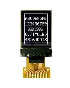 White Graphic 48x64 0.71 inch I2C IIC Serial OLED Display SSD1306