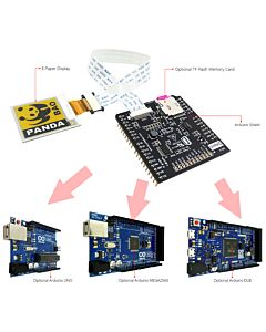 Yellow 1.54 inch e-Ink Display Arduino Shield,Library 152x152