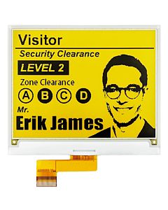 Yellow 4.2 inch e-Paper Display Panel 400x300