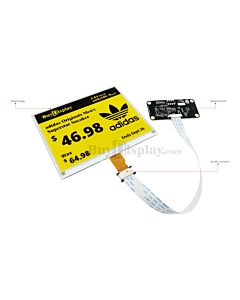 Yellow 5.83 inch ePaper Display Raspberry Pi HAT,e-Ink 648x480