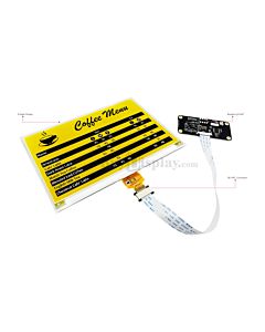 Yellow 7.5 inch ePaper Display Raspberry Pi HAT,e-Ink 640x384