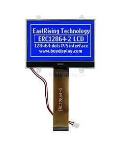 Blue 2.6 inch 128x64 COG LCD Module Display w/Touch Panel,Serial SPI