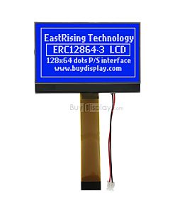 超薄2.9寸LCD12864液晶屏/128x64图形点阵COG液晶模块/蓝底白字
