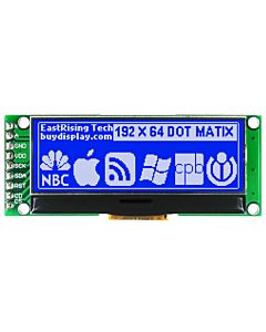 2 inch Blue 192x64 Graphic LCD Display Module,ST7525,SPI for Arduino 