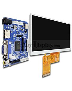 5寸480x272 TFT彩色液晶显示模块配液晶屏驱动板/Video+VGA+HDMI接口