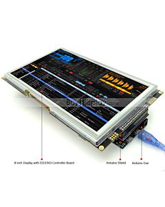 8寸TFT LCD彩色液晶显示模块/带SSD1963控制板/Arduino开发板/ Mega/Due