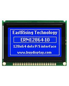 LCD Display Serial Graphic Display 128x64 SBN0064,White on Blue