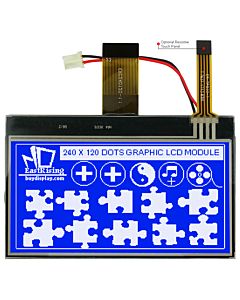 3寸超薄LCD240120液晶屏/240x120图形点阵COG液晶模块/蓝底白字