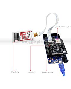 2.7英寸电子墨水屏白底红字EK79651AB控制IC带ARDUINO转接板