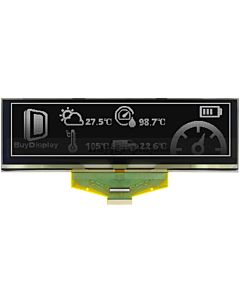  5.5 inch White Grayscale Graphic OLED Display Panel 256x64 SSD1322 Parallel/SPI
