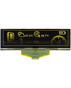  5.5 inch Yellow Grayscale Graphic OLED Display Panel 256x64 SSD1322 Parallel/SPI