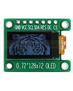 128x72 Grayscale OLED SPI White 0.72 inch Arduino,Raspberry Pi 