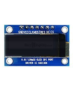 蓝色0.91寸OLED显示屏/显示模块/128x32点阵/SPI接口/SSD1306