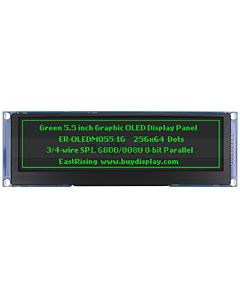 白色灰度2.55英寸OLED显示模块206x36 Arduino，Raspberry Pi