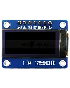 SPI White 1.09 inch OLED Display Module 64x128 Arduino,Raspberry Pi