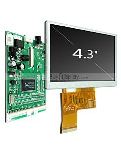 4.3寸TFT LCD彩色液晶显示模块配液晶屏驱动板/Video+VGA接口