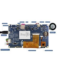 5 inch 800x480 HMI Intelligent Smart UART SPI Touch IPS TFT LCD Display
