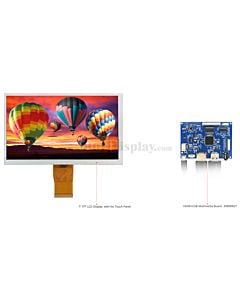 IPS 7 inch 1024x600 Touch Display with Multimedia Board for Raspberry PI
