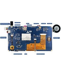7 inch 800x480 HMI Intelligent Smart UART SPI Touch IPS TFT LCD Display