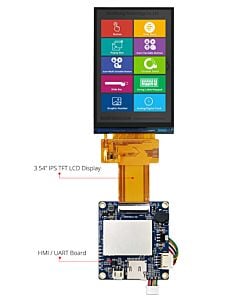 3.54 inch 640x960 Bar Type HMI Display Intelligent Smart UART TFT LCD