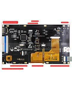 7 inch LCD Module w/Optional Capacitive Touch Screen Panel,I2C/SPI