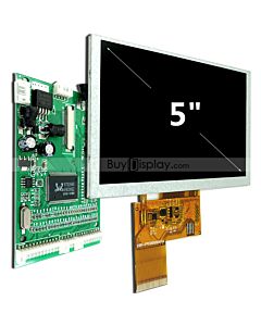 5寸TFT LCD彩色液晶显示模块配液晶屏驱动板/Video+VGA接口