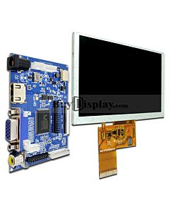 5寸TFT LCD彩色液晶显示模块配液晶屏驱动板/Video+VGA+HDMI接口