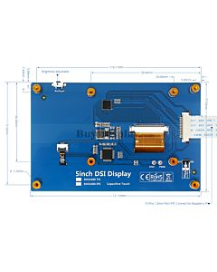 5 inch Capacitive Touch IPS Display 800x480 MIPI DSI Interface for Raspberry Pi 
