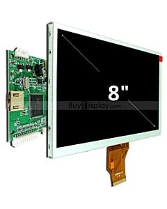 8寸TFT LCD彩色液晶显示模块配迷你HDMI驱动板/800x480分辨率