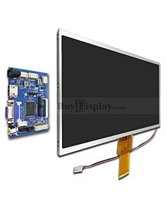 10.1寸TFT LCD彩色液晶显示屏配液晶屏驱动板/Video+VGA+HDMI接口