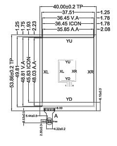 2.2寸4线电阻式触摸屏